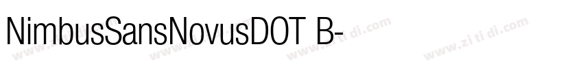 NimbusSansNovusDOT B字体转换
